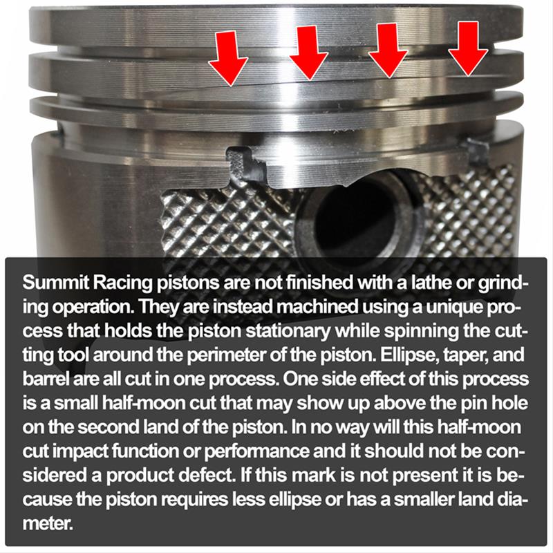 Summit Racing™ Coated Hypereutectic Pistons SUM-17351C-30