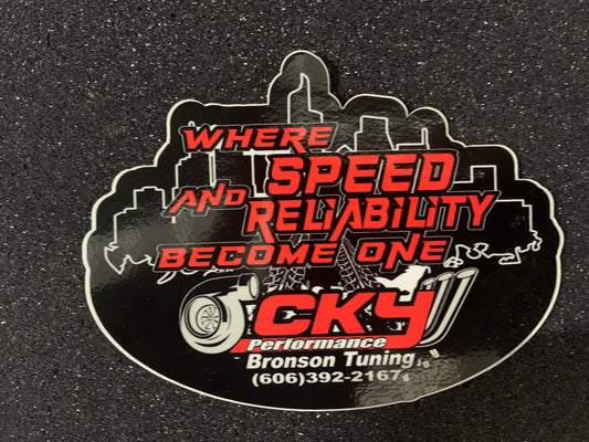 WHERE SPEED AND RELIABILITY BECOME ONE sticker