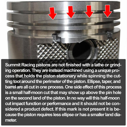 Summit Racing™ Coated Hypereutectic Pistons SUM-17351C-00